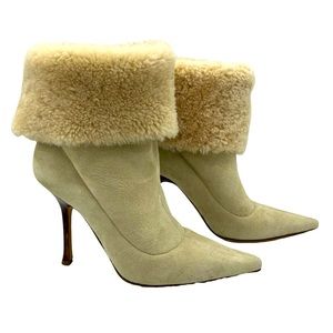 EUC JIMMY CHOO SHEARLING BOOTIES